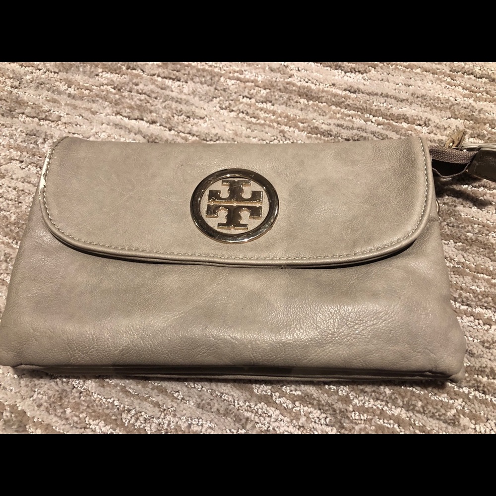 Tory Burch Grey Clutch